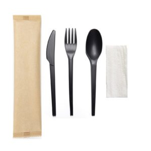 PLA Cutlery Set – Knife, Fork, Spoon & Napkin